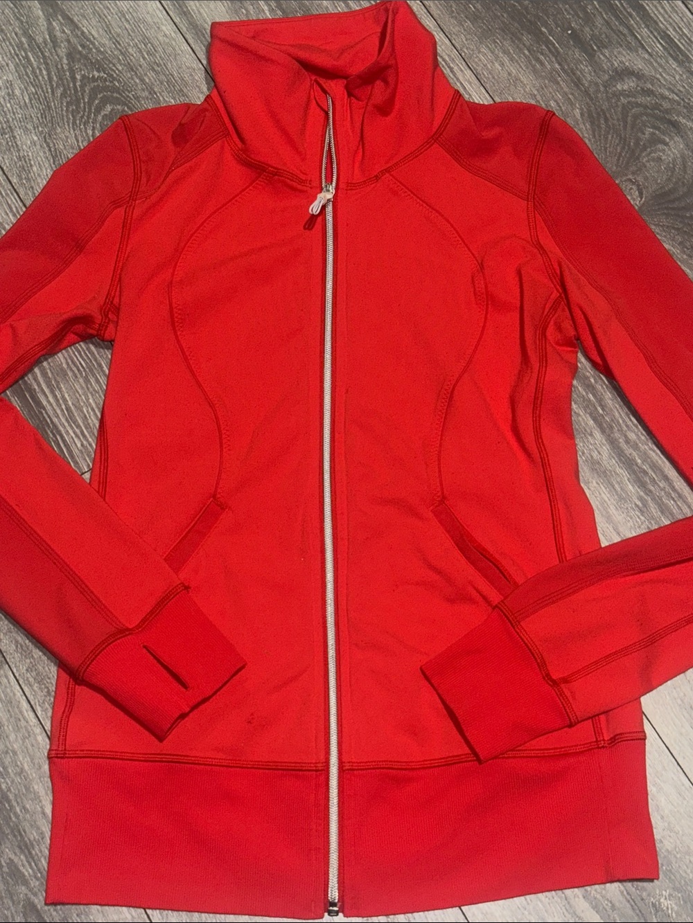 lululemon athletica Red Full-Zip Utility Jacket